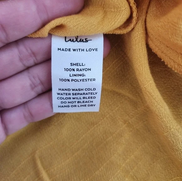 NWT Lulu’s My Philosophy Golden Yellow Wrap Dress size Medium - Picture 5 of 5